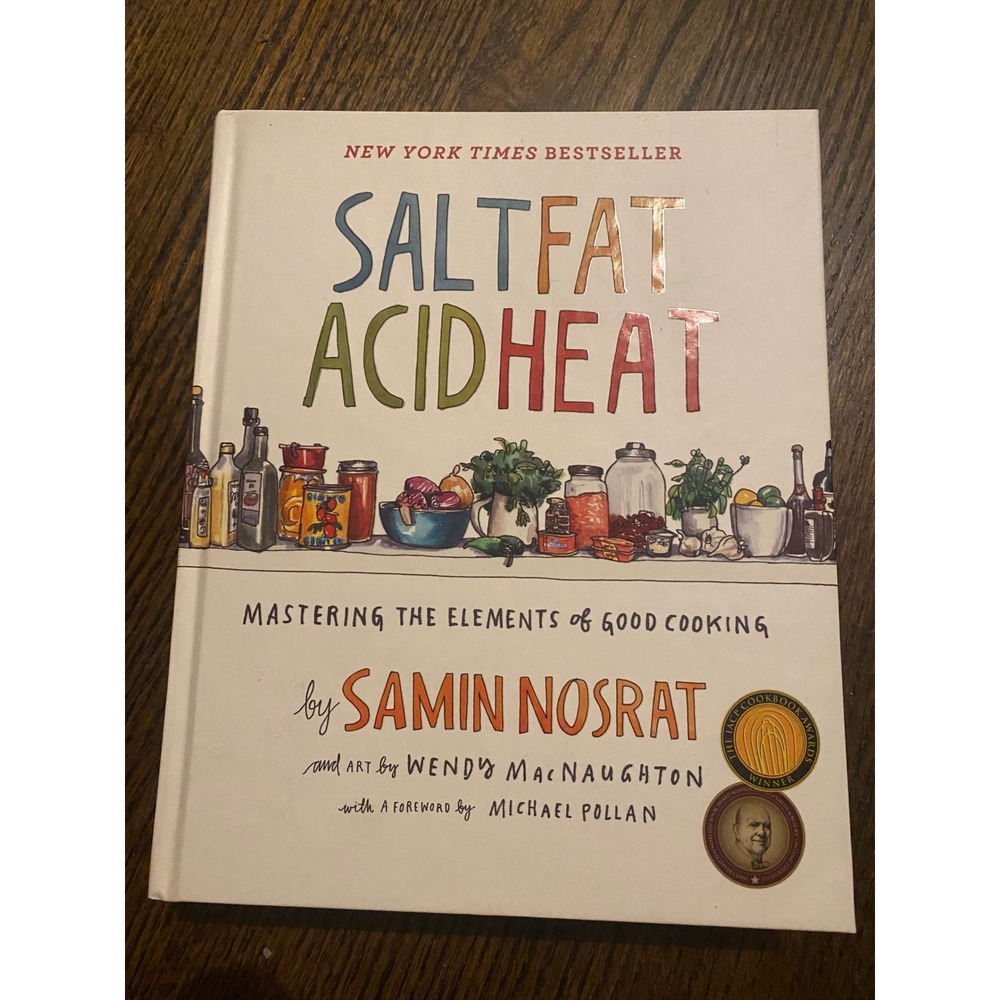 Salt Fat Acid Heat Samin Nosrat Illustrated Hardcover Book Excellent Cookbook